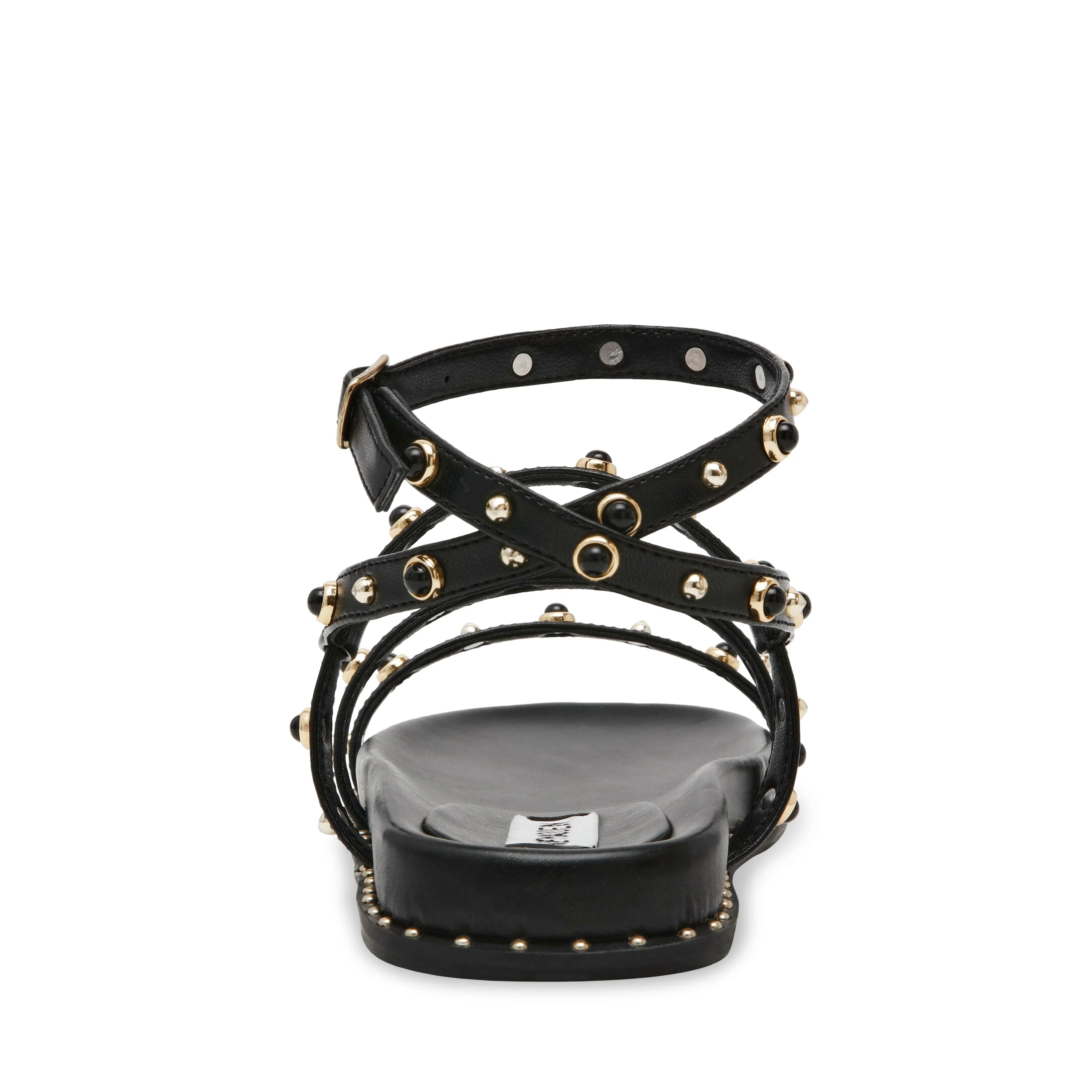 STORMIE BLACK FLAT SANDALS - Image 5