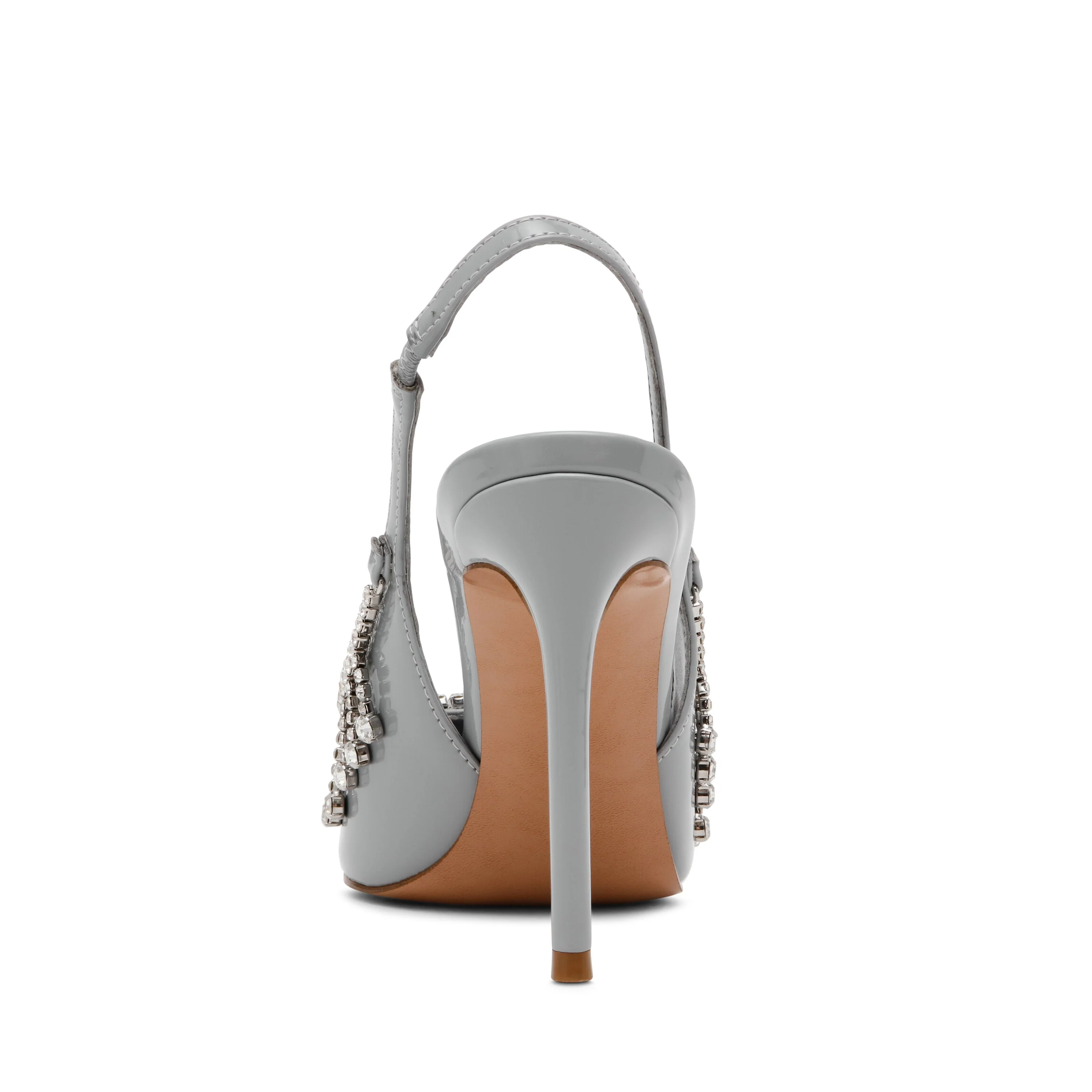 Thrill Women's Grey Patent Heels - Image 3