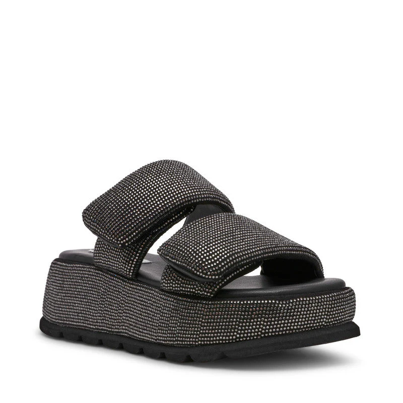 Tokiyo Black Women's Wedge Sandals