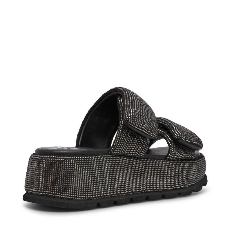 Tokiyo Black Women's Wedge Sandals - Image 2