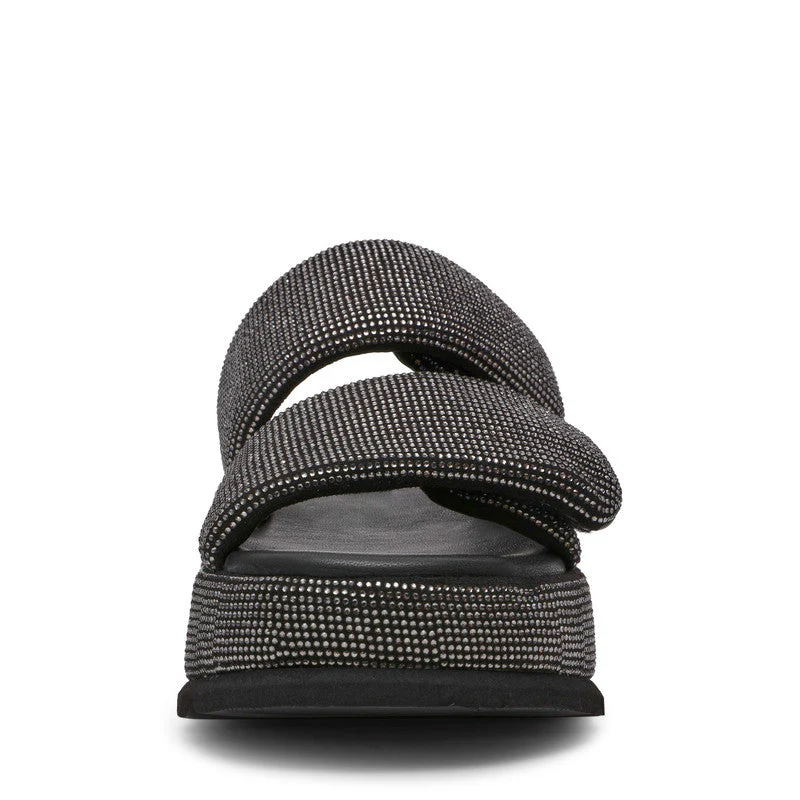 Tokiyo Black Women's Wedge Sandals - Image 4