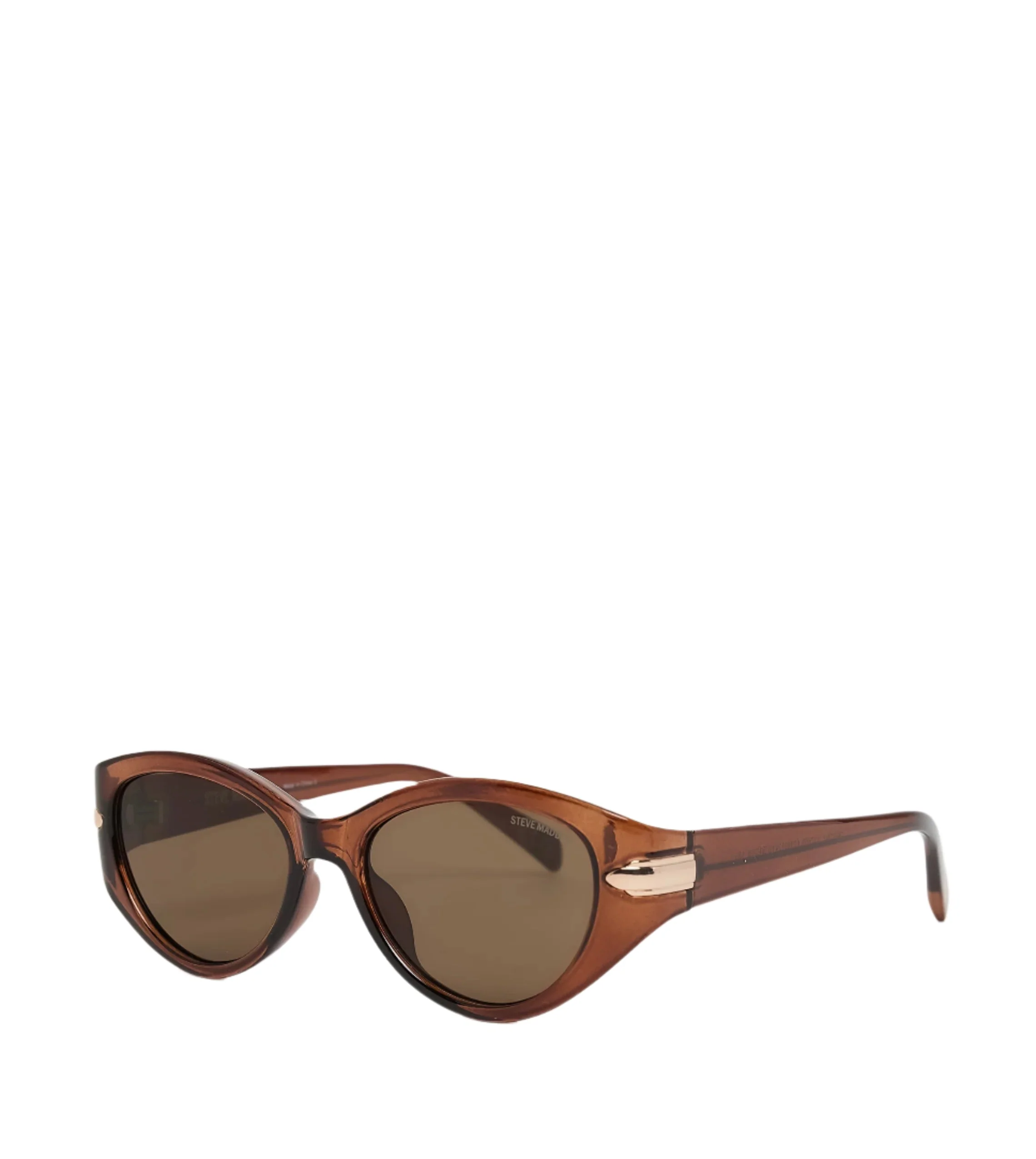 Sleek Women's Dark Brown Sunglasses - Image 2