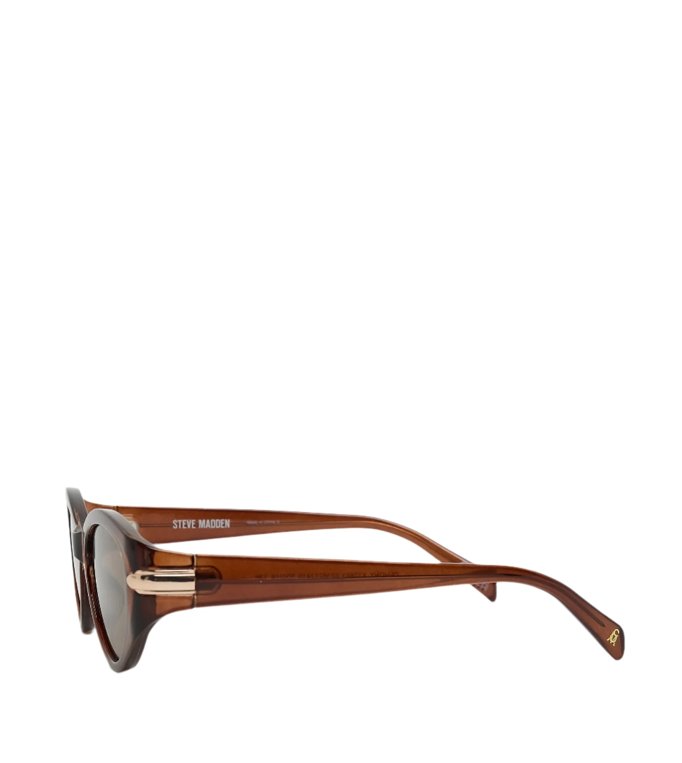 Sleek Women's Dark Brown Sunglasses - Image 3