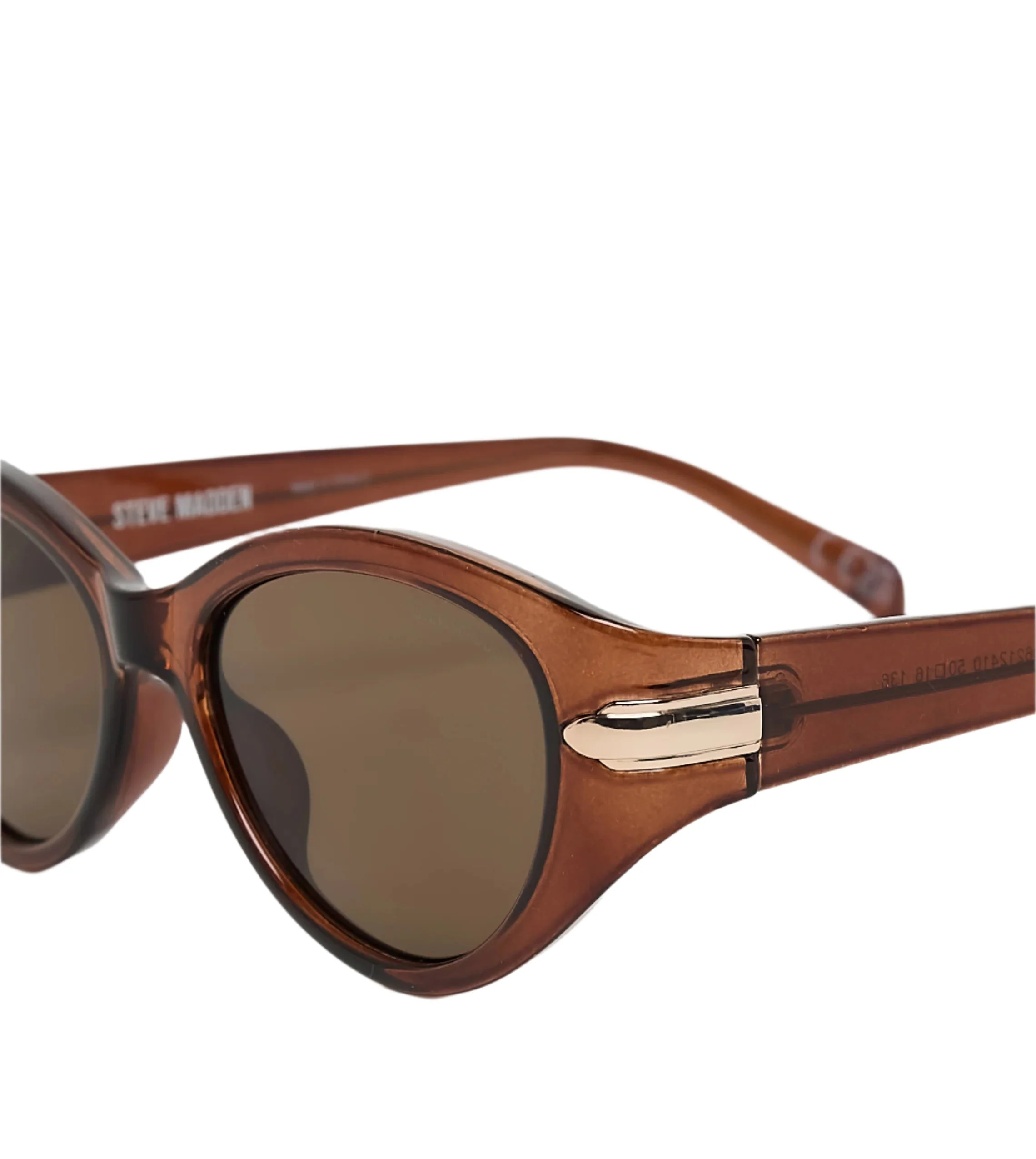 Sleek Women's Dark Brown Sunglasses - Image 4