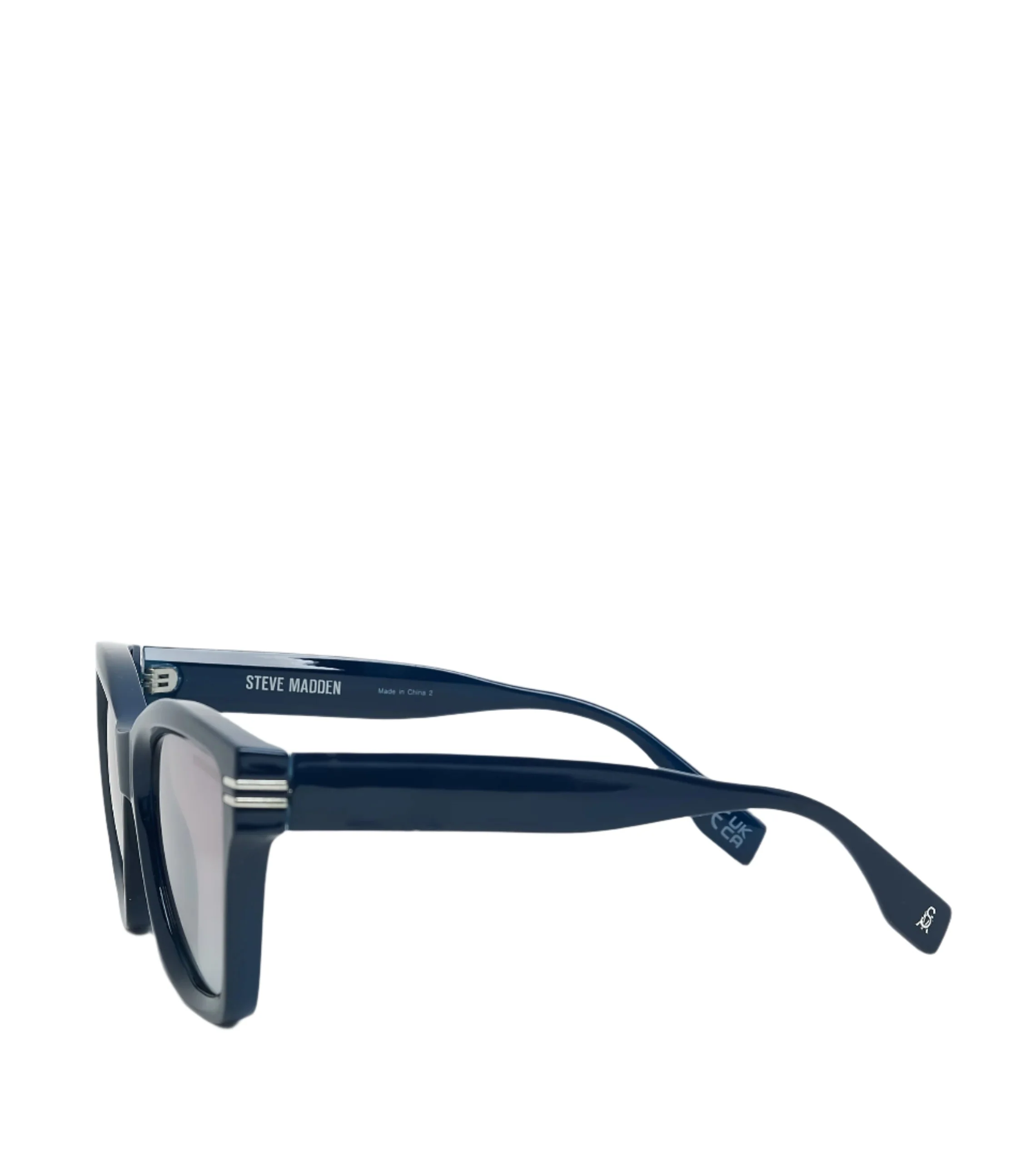 Trendy Women's Navy Blue Sunglasses - Image 2