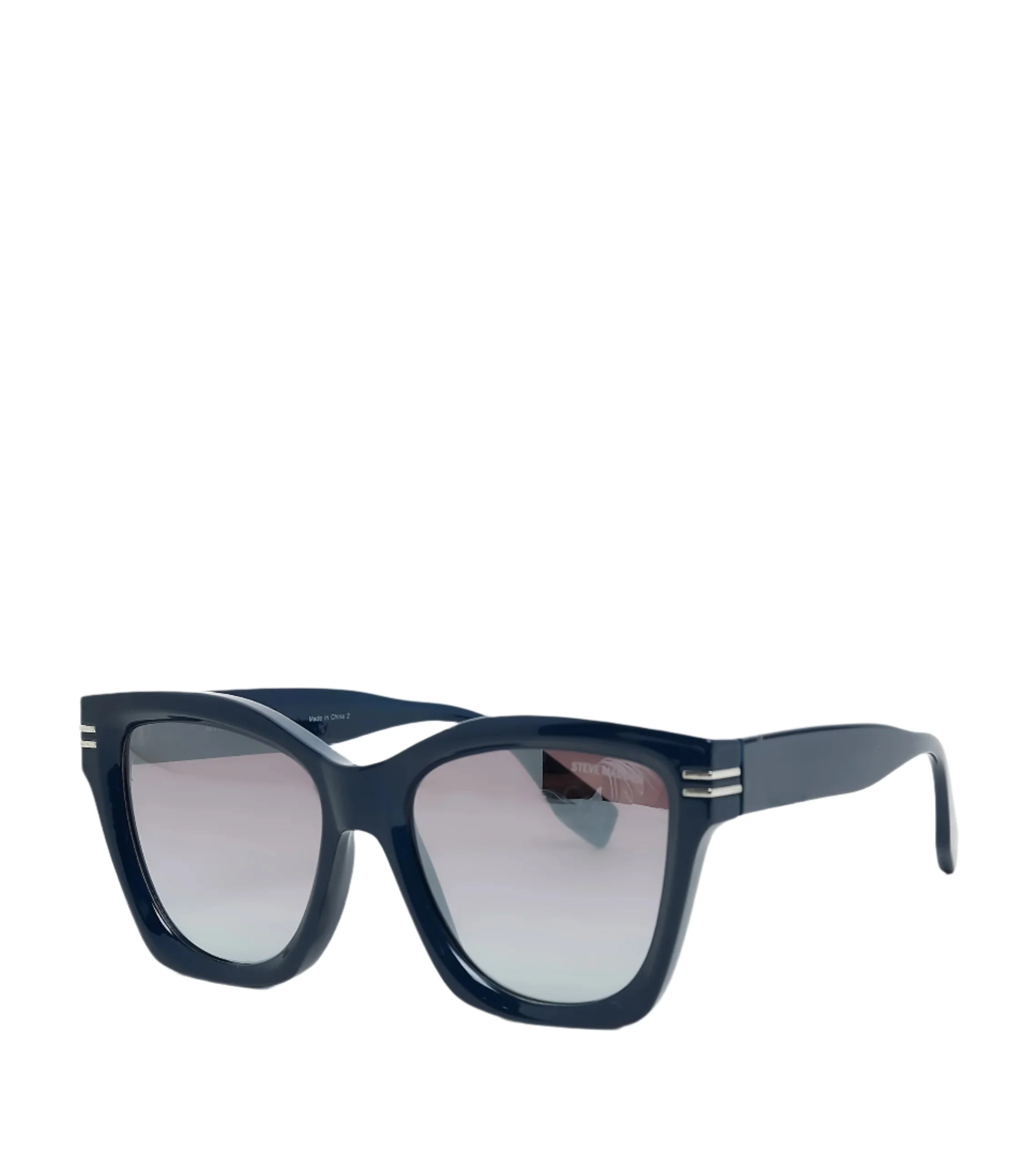 Trendy Women's Navy Blue Sunglasses - Image 3
