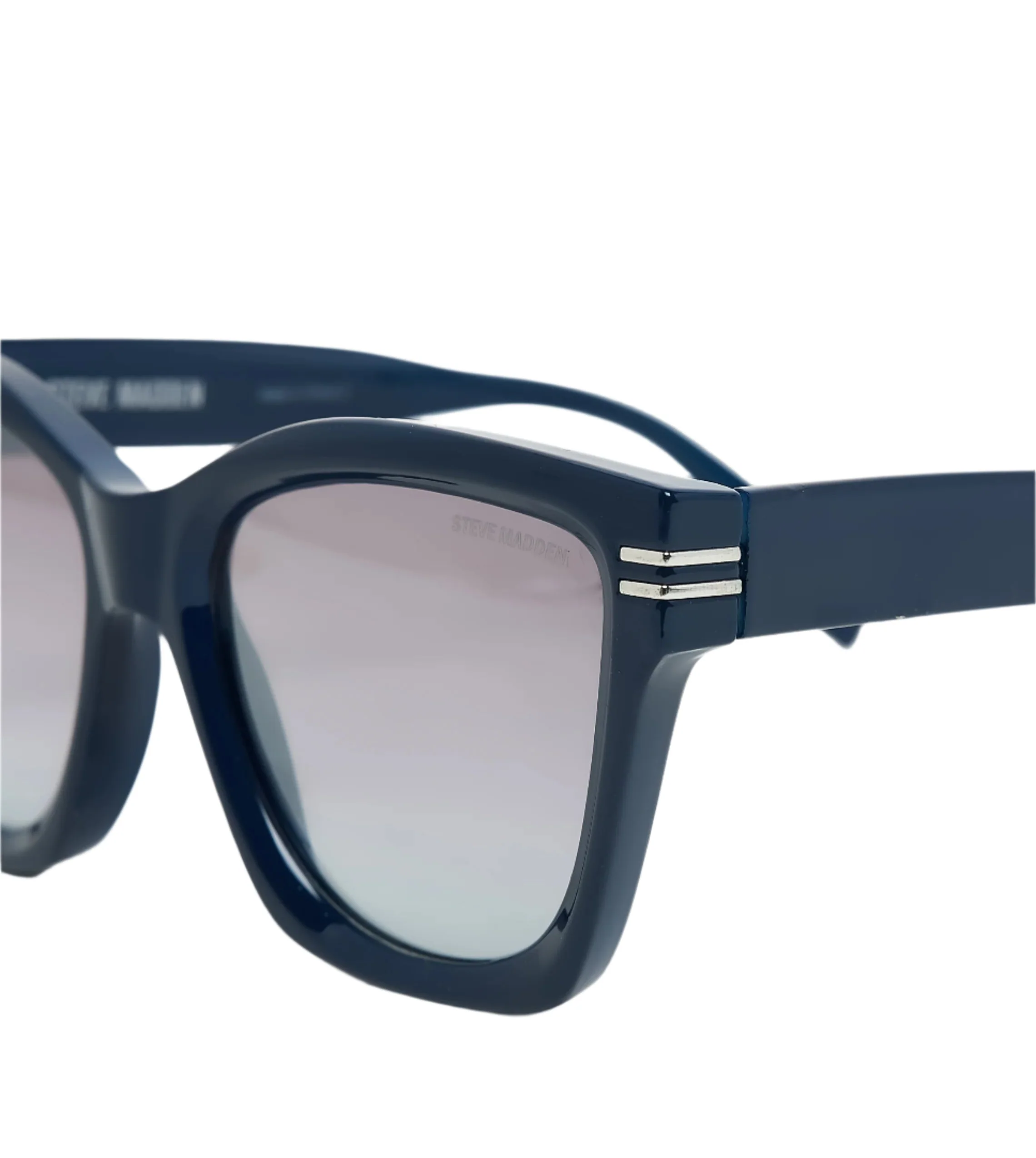 Trendy Women's Navy Blue Sunglasses - Image 4